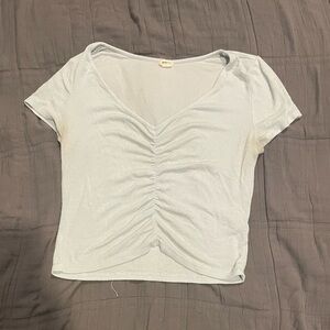 Garage baby blue cropped tee shirt!